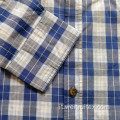 Camicia a maniche lunghe da uomo a quadri 100% cotone Camicie giornaliere